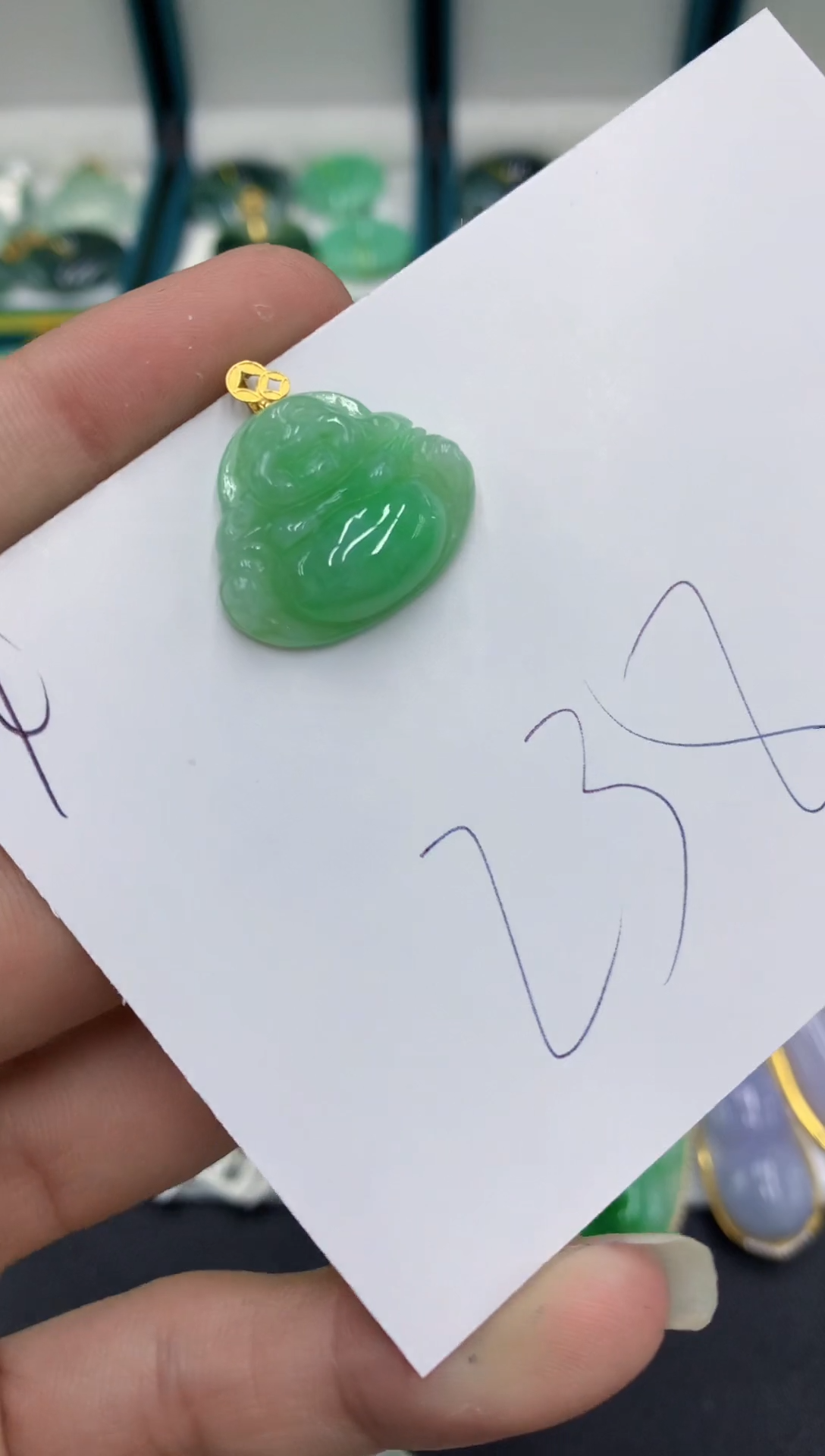 【闪购商品】翡翠颈饰18K金镶嵌翡翠