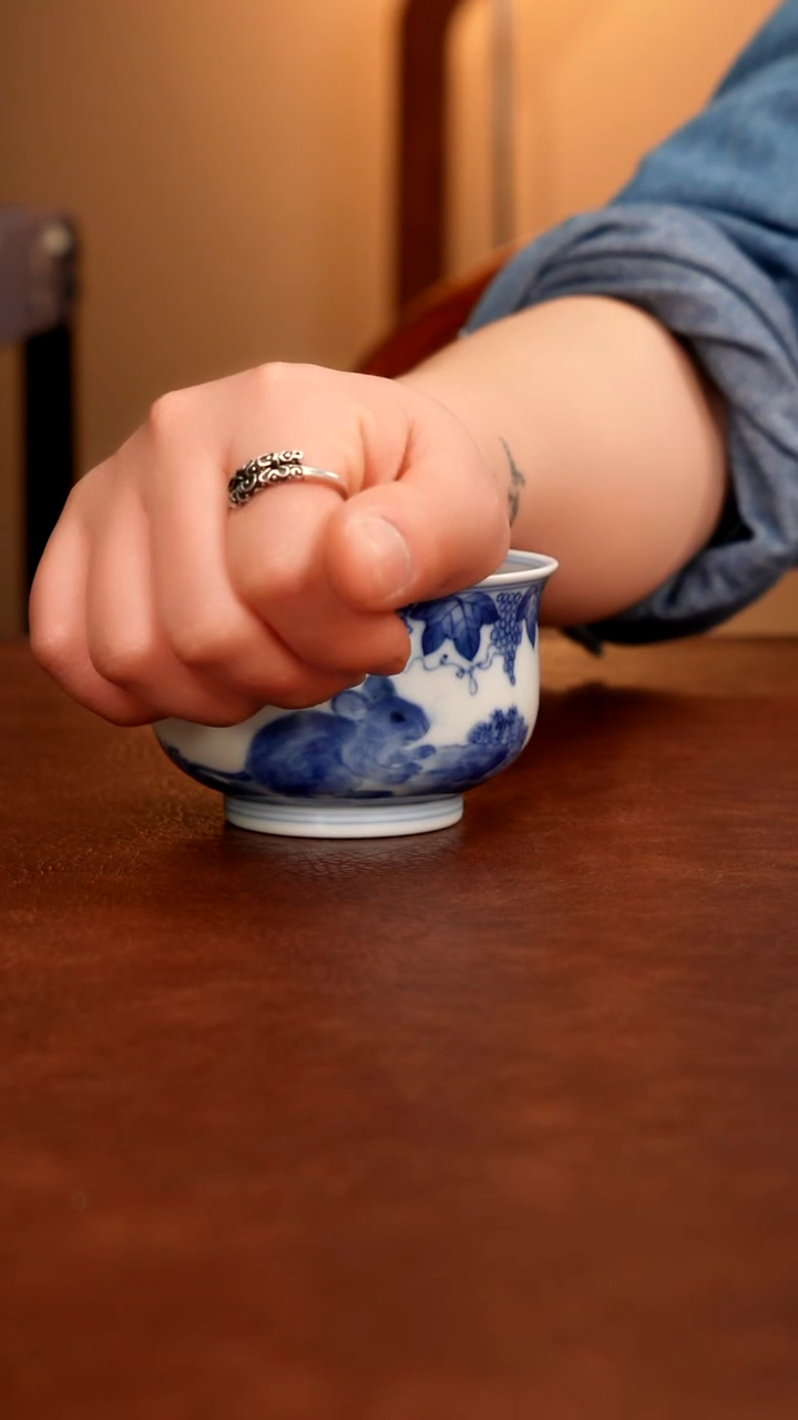 摆件陶?*?景德镇瓷器，青花瓷手绘茶具~