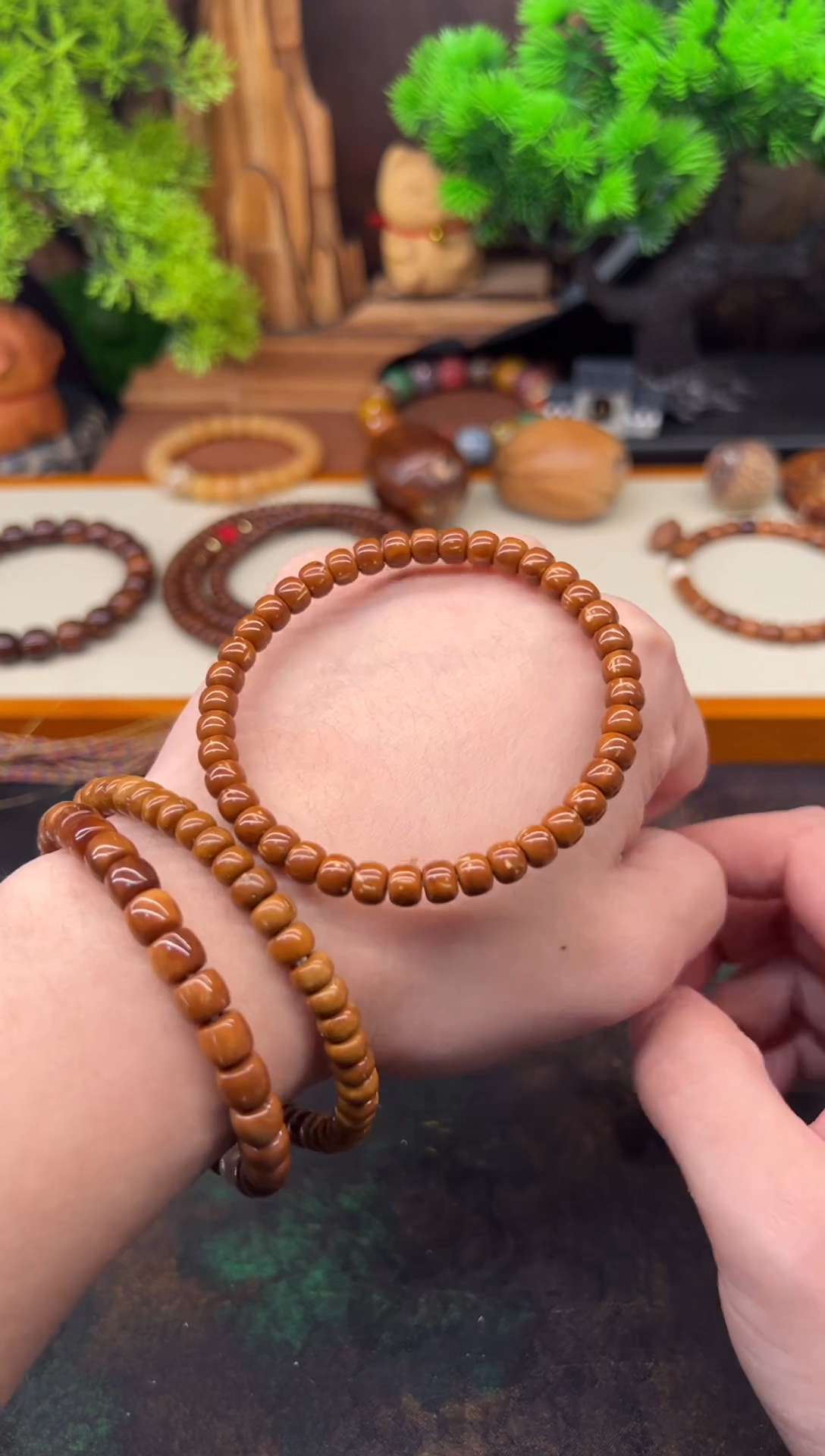 手串紫金鼠实心纯肉5*6精工