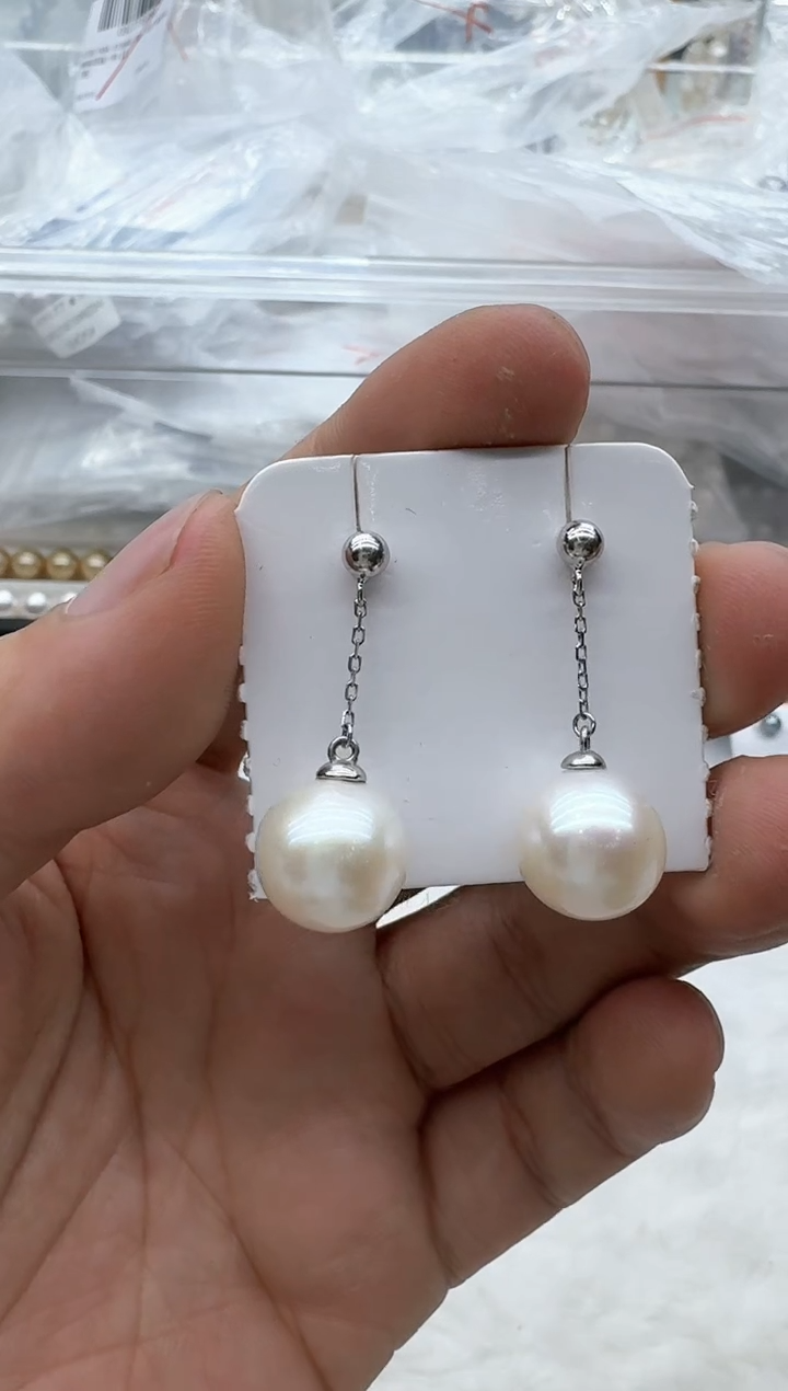 【闪购商品】淡水珍珠耳饰银S925镶嵌清货