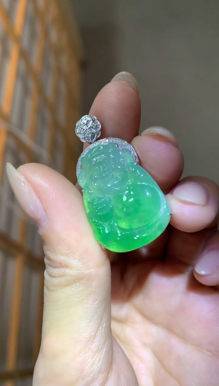 【闪购商品】翡翠颈饰18K金镶嵌|不退不换