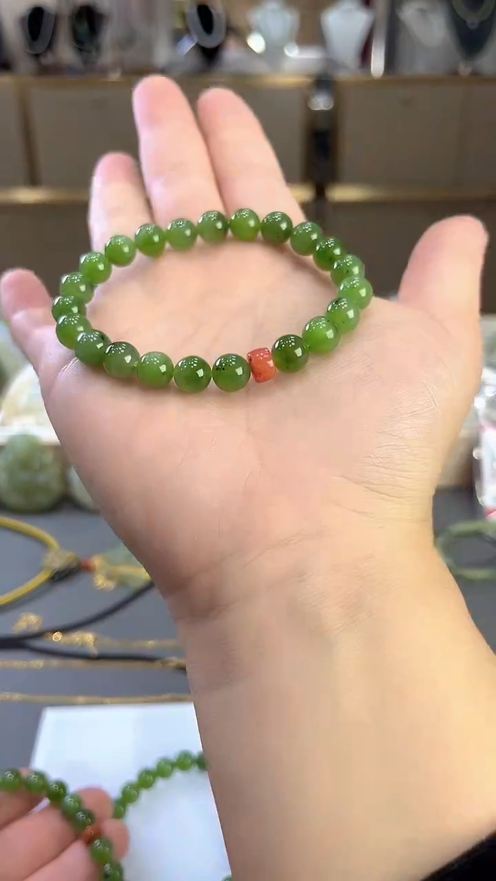 未镶嵌手链和田玉碧玉手串