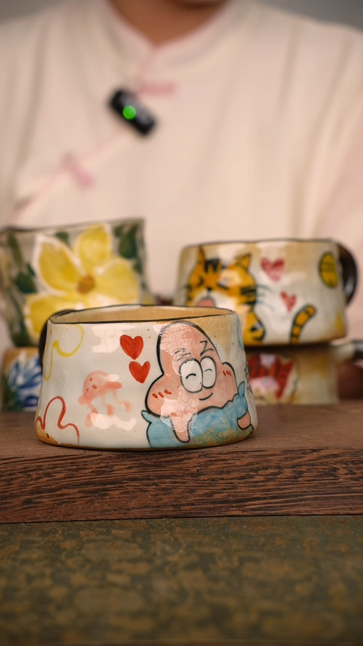 摆件泥垚手作 景德镇手工手绘器物