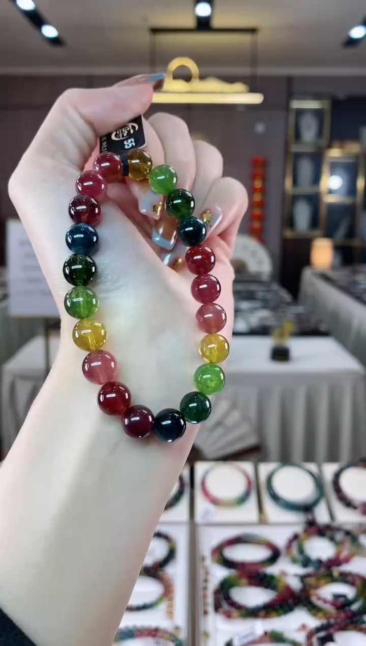 【闪购商品】碧玺单圈手串9mm+未镶嵌一物一证dan