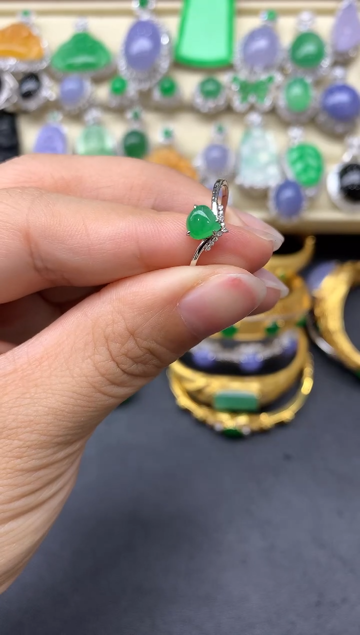 【闪购商品】翡翠戒指18K金镶嵌248-中国好珍宝