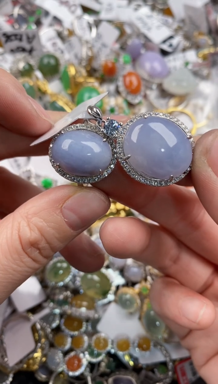 银S925镶嵌戒指翡翠11-11 -11  7