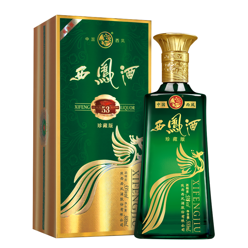 西凤酒旗帜珍藏版 送礼经典凤香型纯粮食国产白酒53度500ml