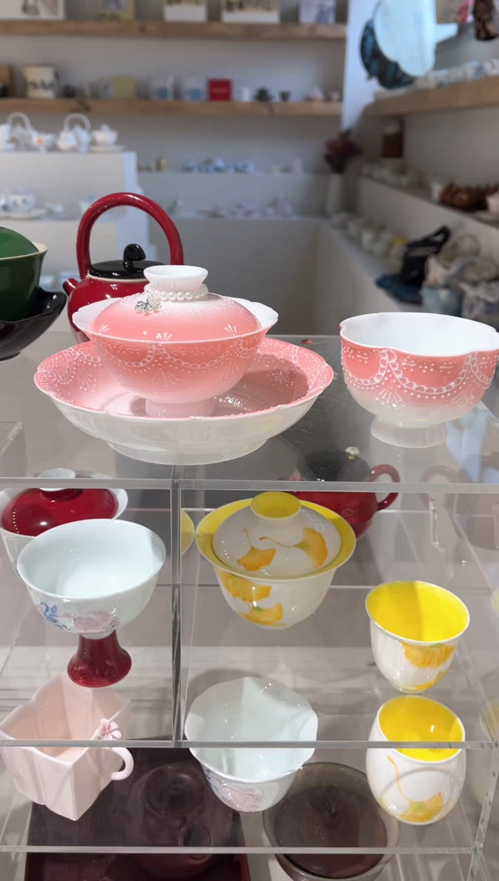 【闪购商品】珠帘 盖碗+壶承+茶杯+提溜