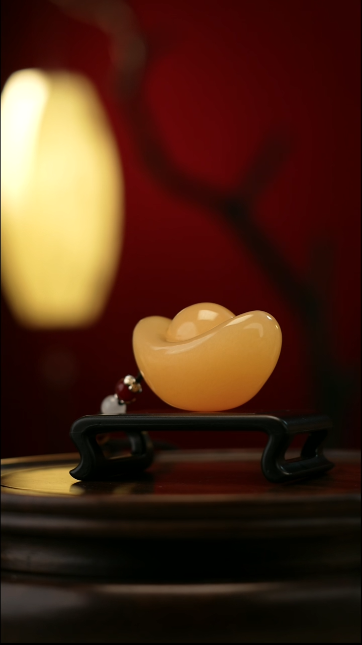 玉【元宝】天然玉石手把件