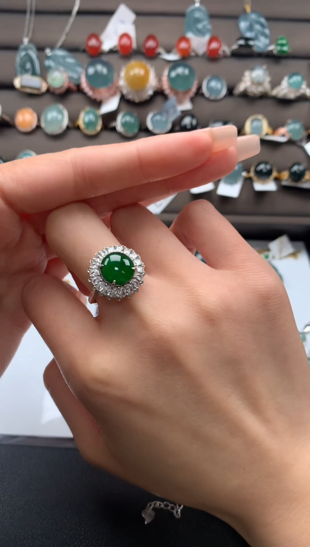 【闪购商品】翡翠戒指银S925镶嵌312321312