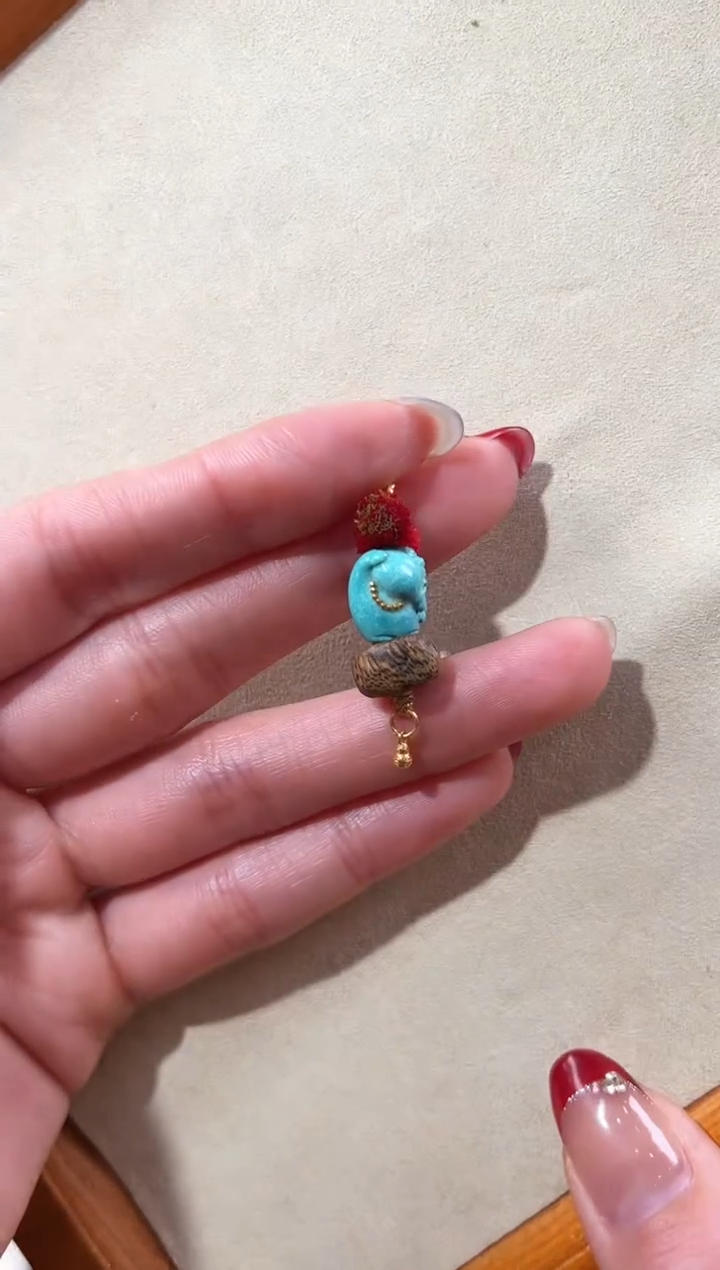 【闪购商品】绿松石提溜18K金镶嵌绿松石提溜