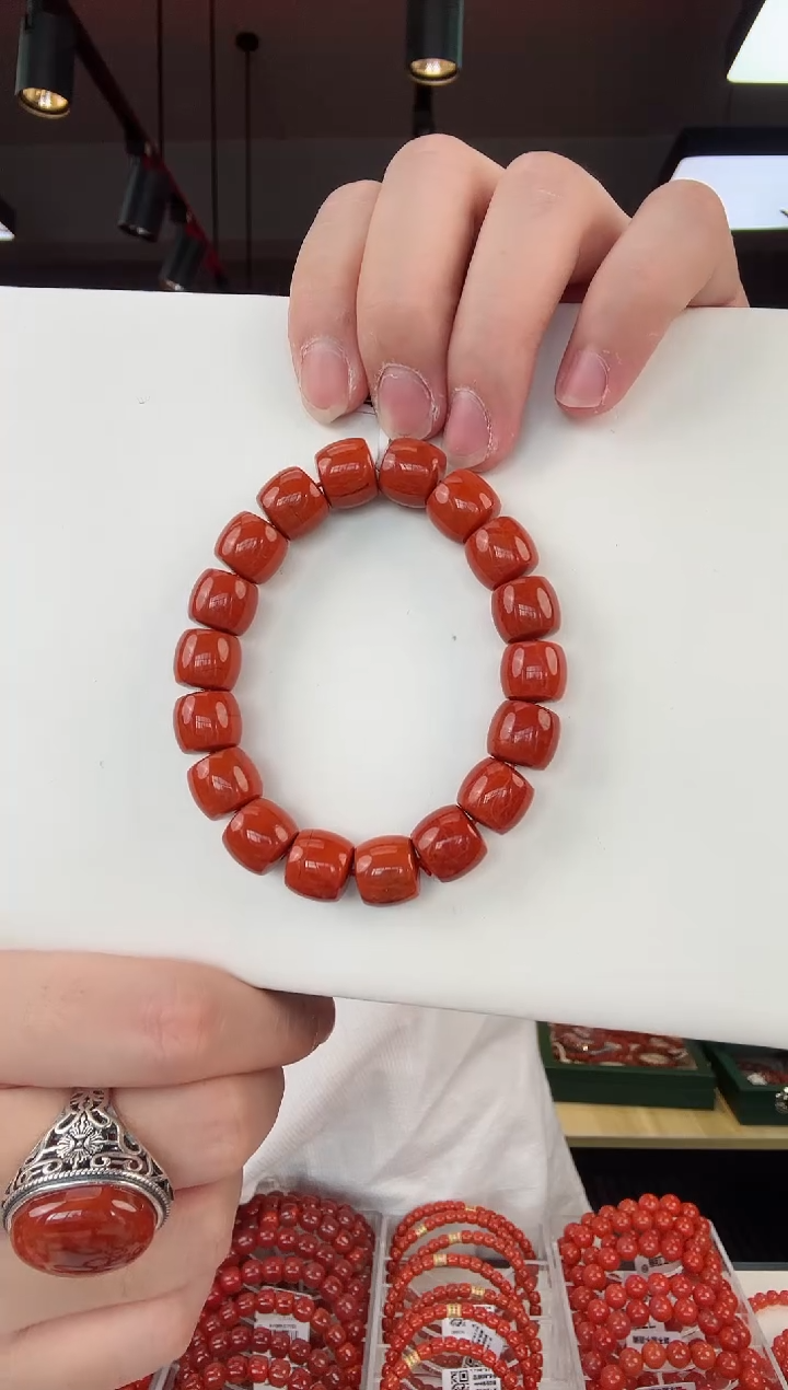 【闪购商品】南红玛瑙瓦西直切手串12+未镶嵌一个/条