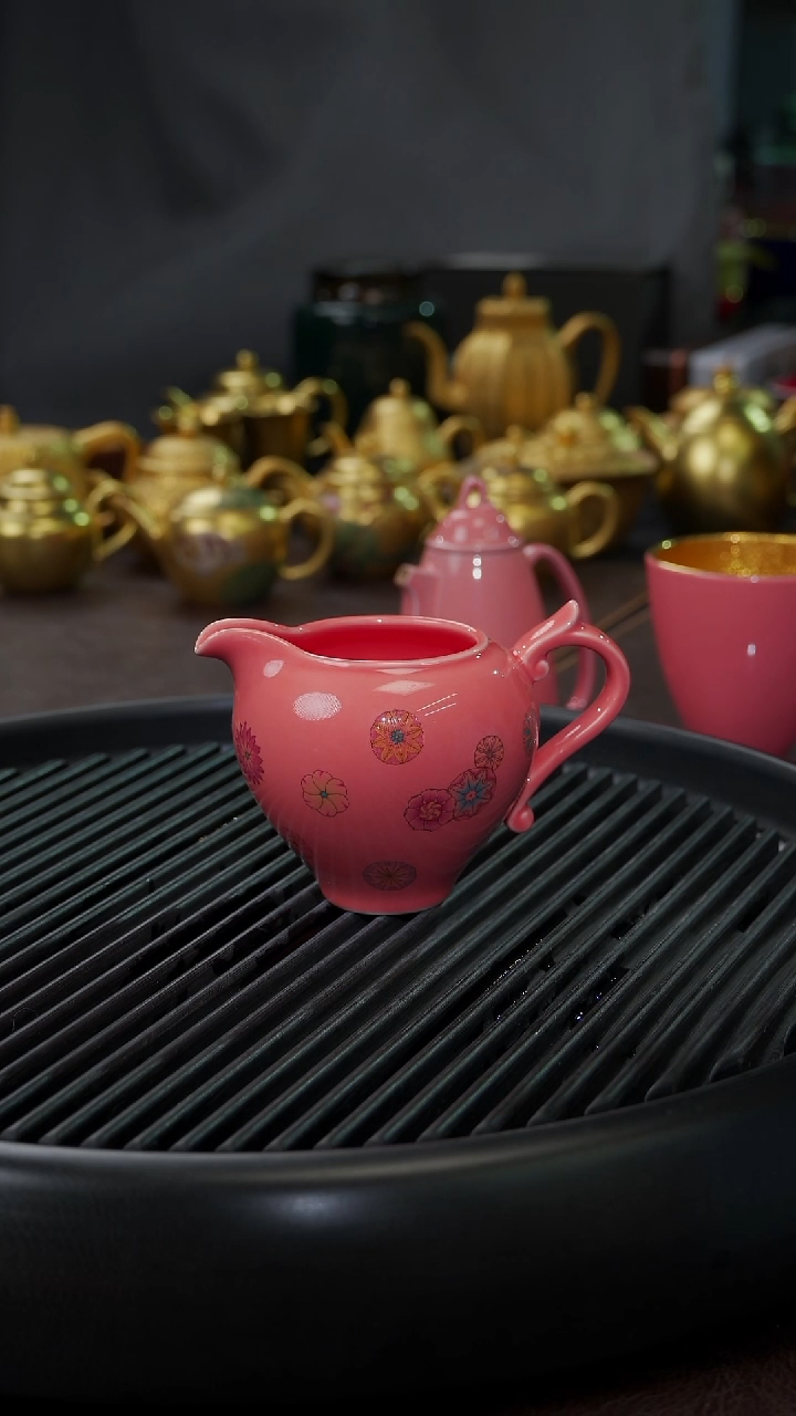 【闪购商品】杯【宜景窑朱颜酡皮球花】公道