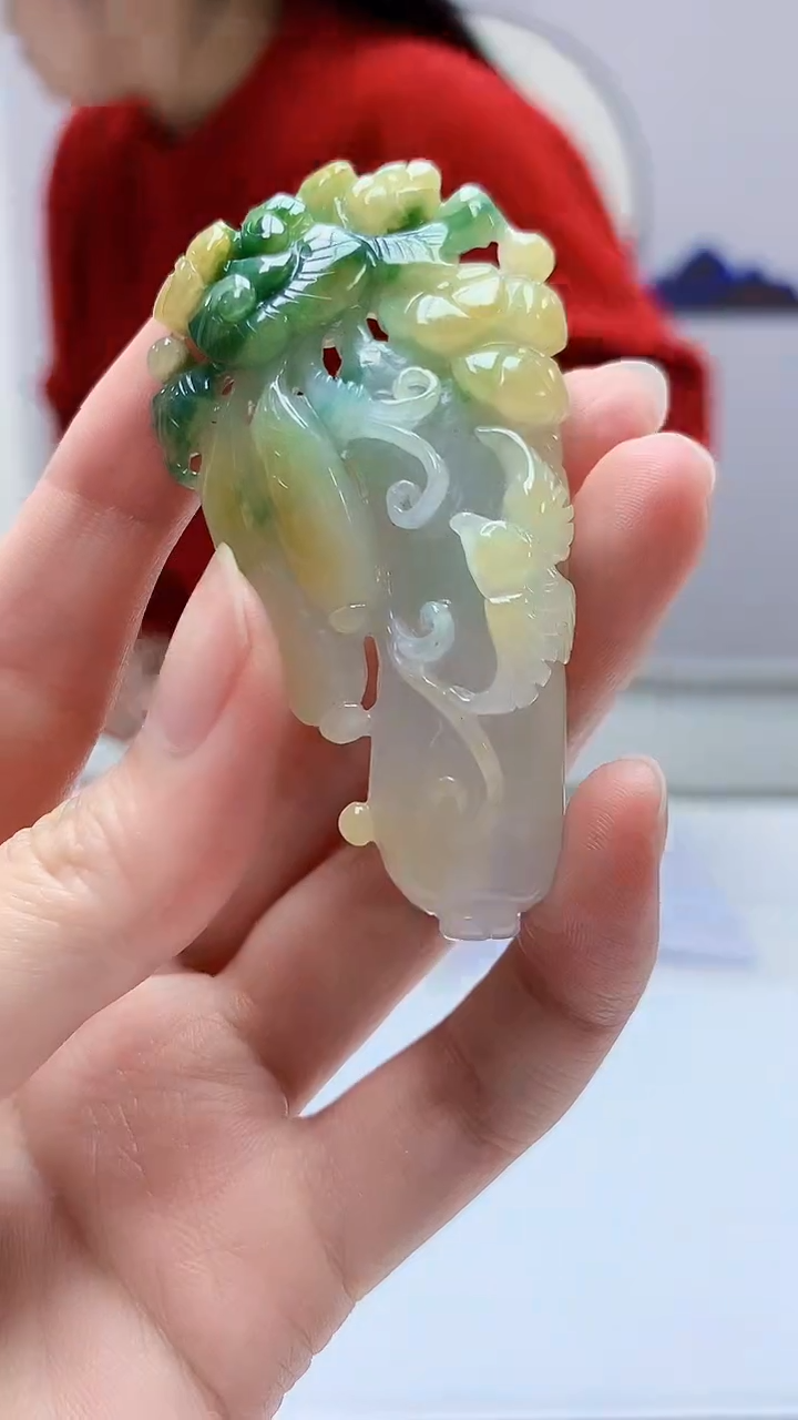 【闪购商品】定制翡翠未镶嵌4902zm-毛货挂件258瓜