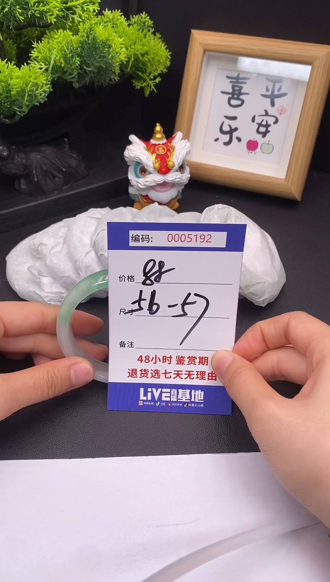 未镶嵌手镯翡翠0005192