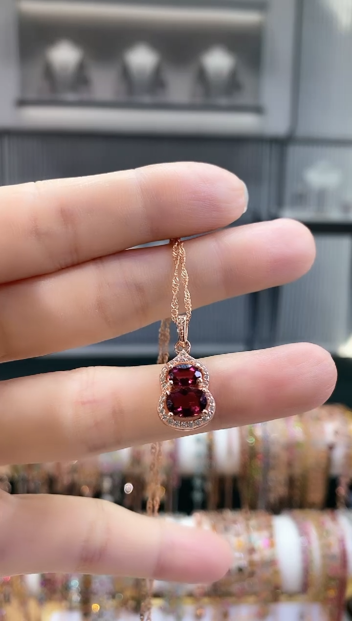 银S925镶嵌吊坠碧玺6666666666