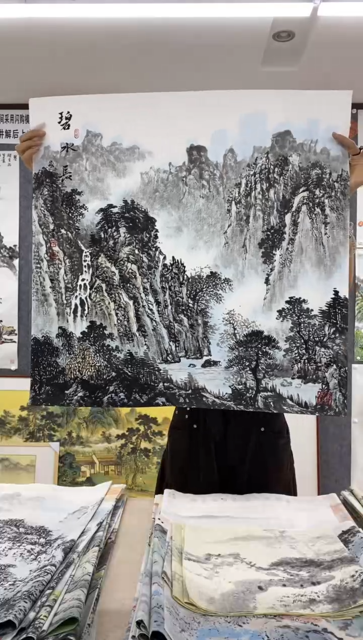 国画福利！沈泳江手绘 四尺斗方68*68cm