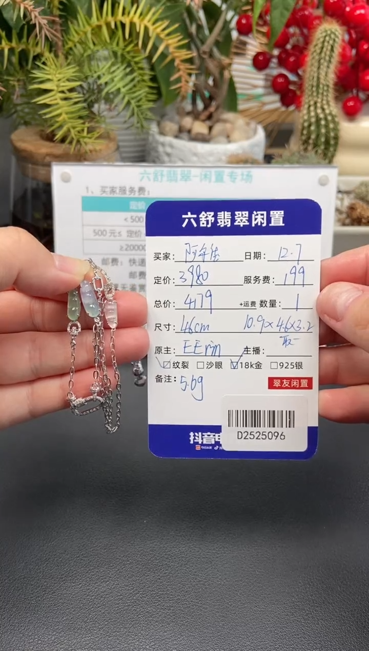 颈饰18K金镶嵌翡翠阿*法D2525096