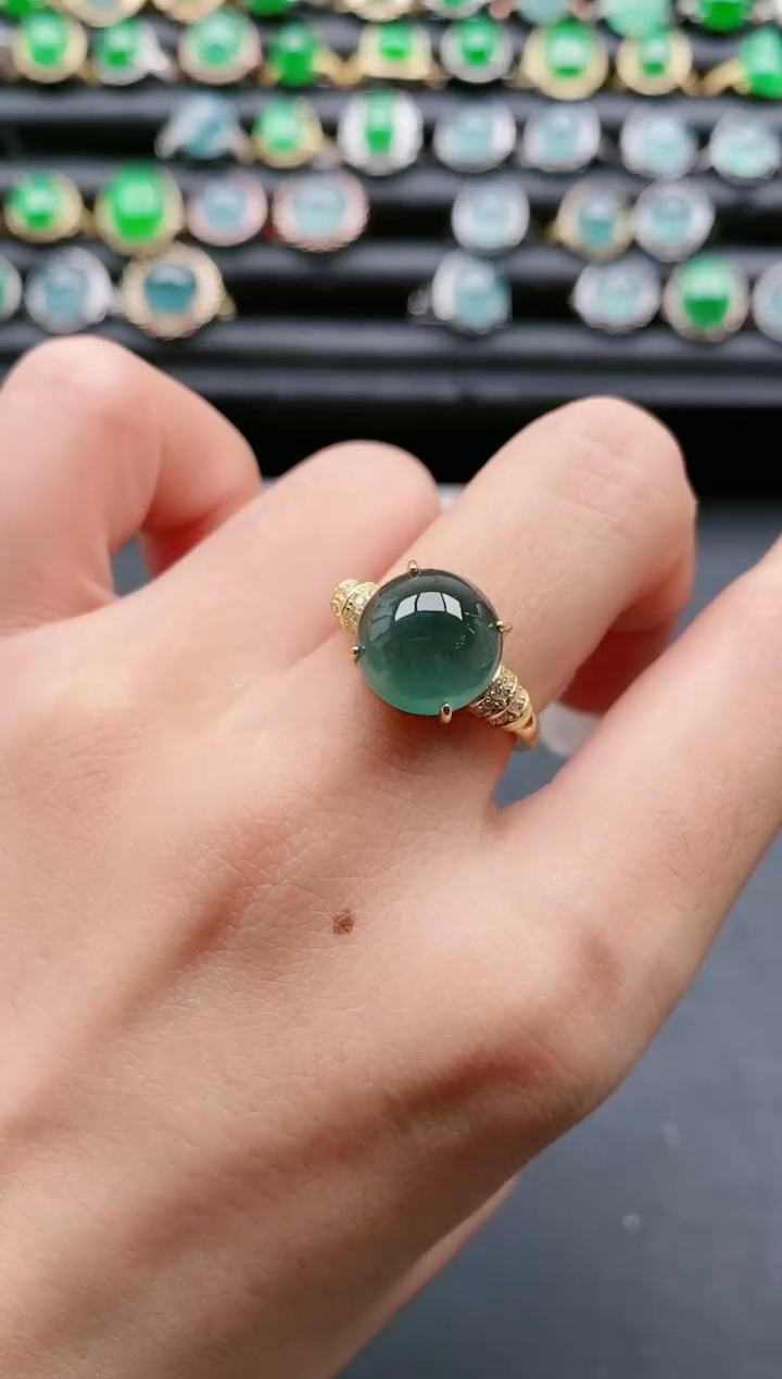 【闪购商品】翡翠戒指银S925镶嵌11111111