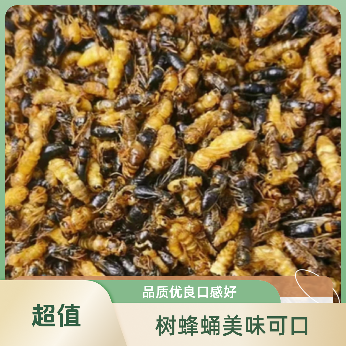 25年新鲜现炸小黄小黑组合款美味油炸蜂蛹