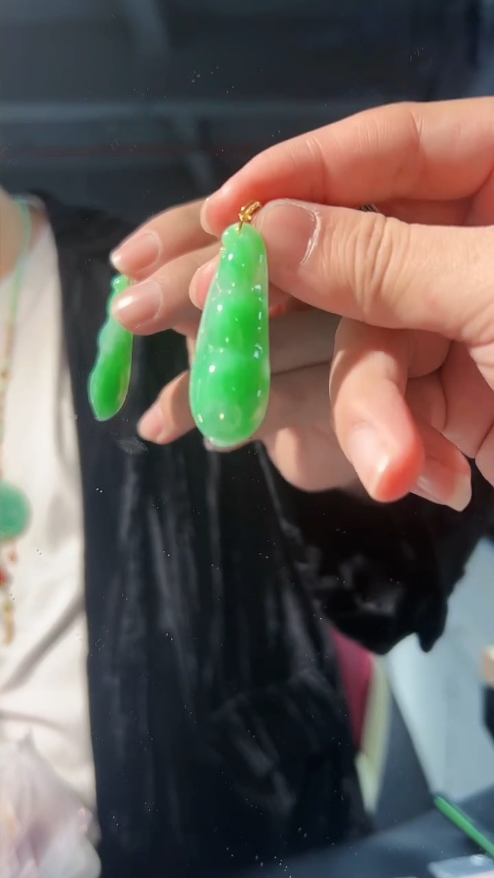 【闪购商品】翡翠颈饰18K金镶嵌缅料A货/支持复检/一件