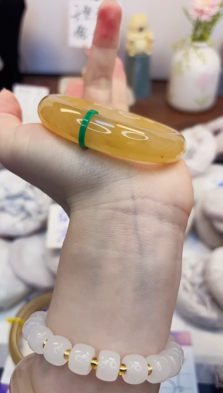 【闪购商品】石英质玉手镯未镶嵌196-财气镯-圈口56