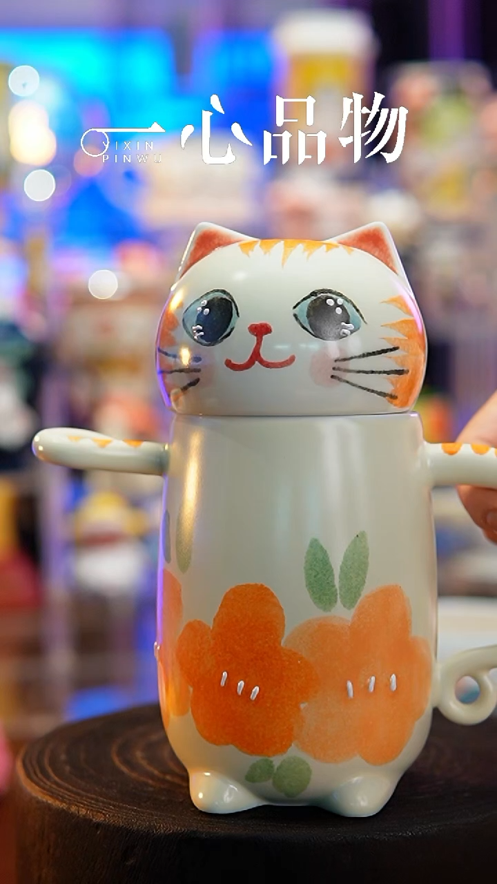 杯子瓷S171景德镇手工手绘杯子摆件