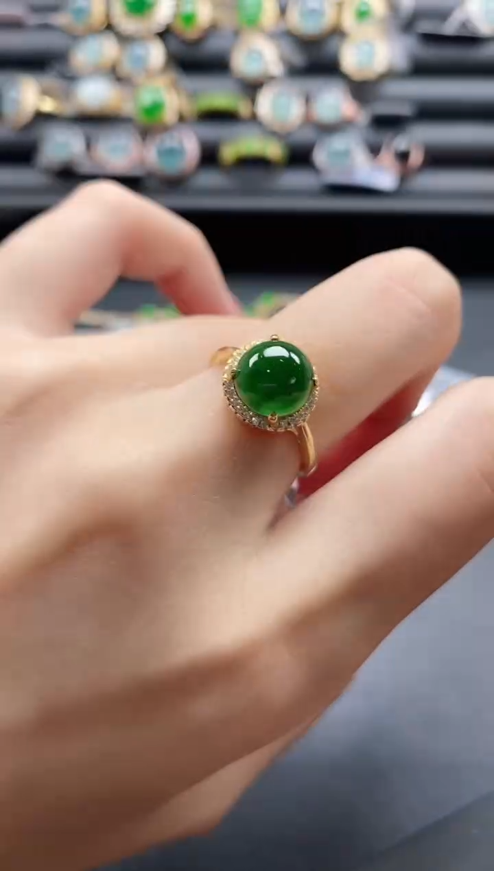 【闪购商品】翡翠戒指银S925镶嵌1111