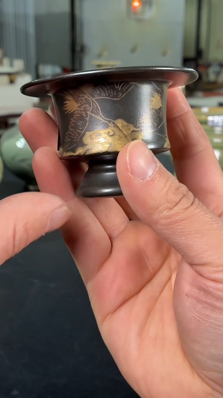 耀州窑仰山描金行炉138
