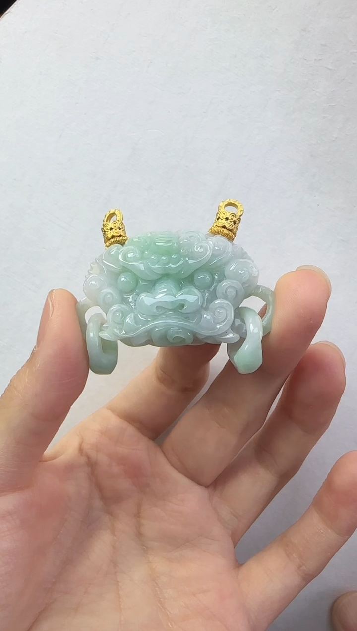 翡翠未镶嵌颈饰国风原创