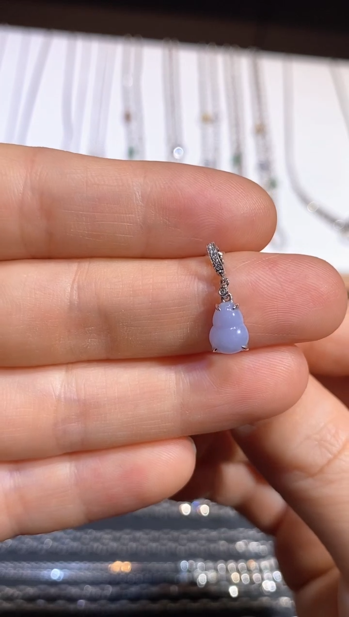 翡翠18K金镶嵌吊坠(不含链)吊坠