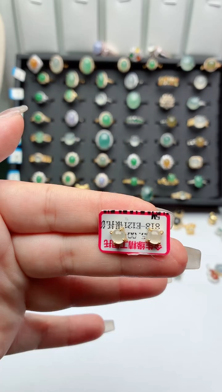银S925镶嵌戒指翡翠.