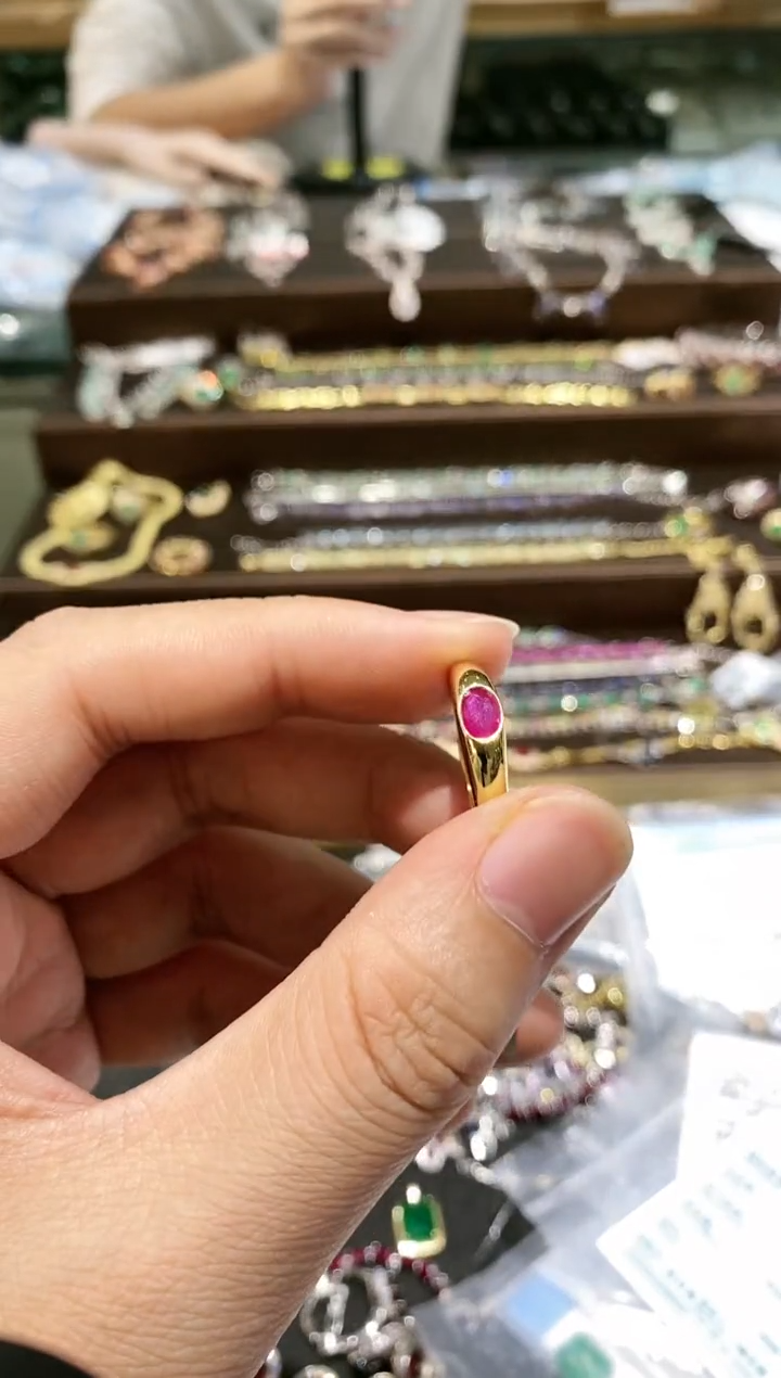 【闪购商品】红宝石戒指银S925镶嵌戒指