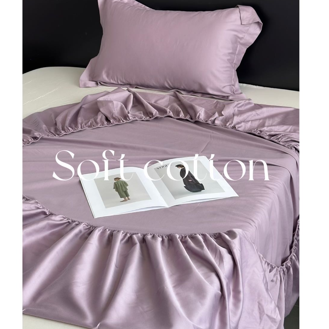 【温润凉意】高品纯色简约可机洗兰精天丝单床笠 18842-