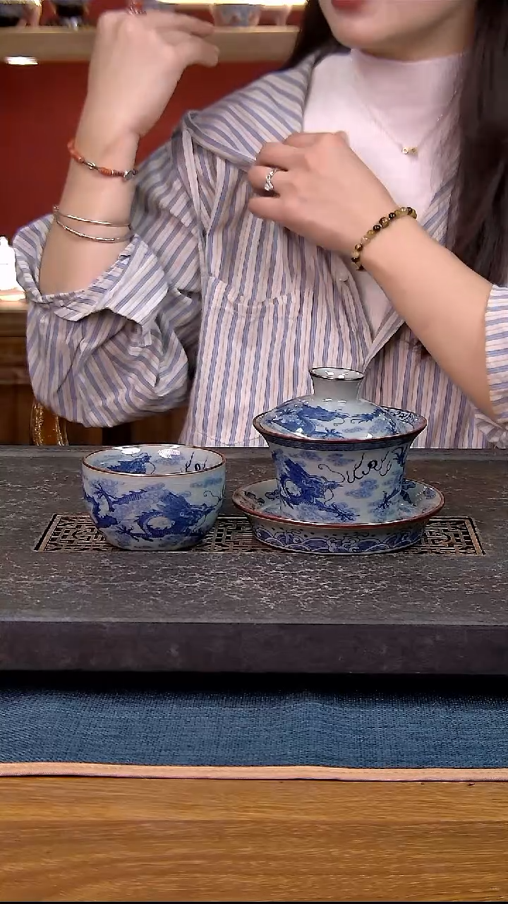 简装家用款2件套 老陶泥开片纹陶瓷茶具