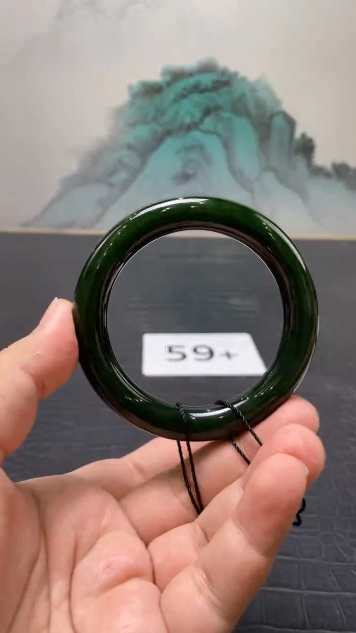 未镶嵌手镯和田玉（碧玉）无***A59+