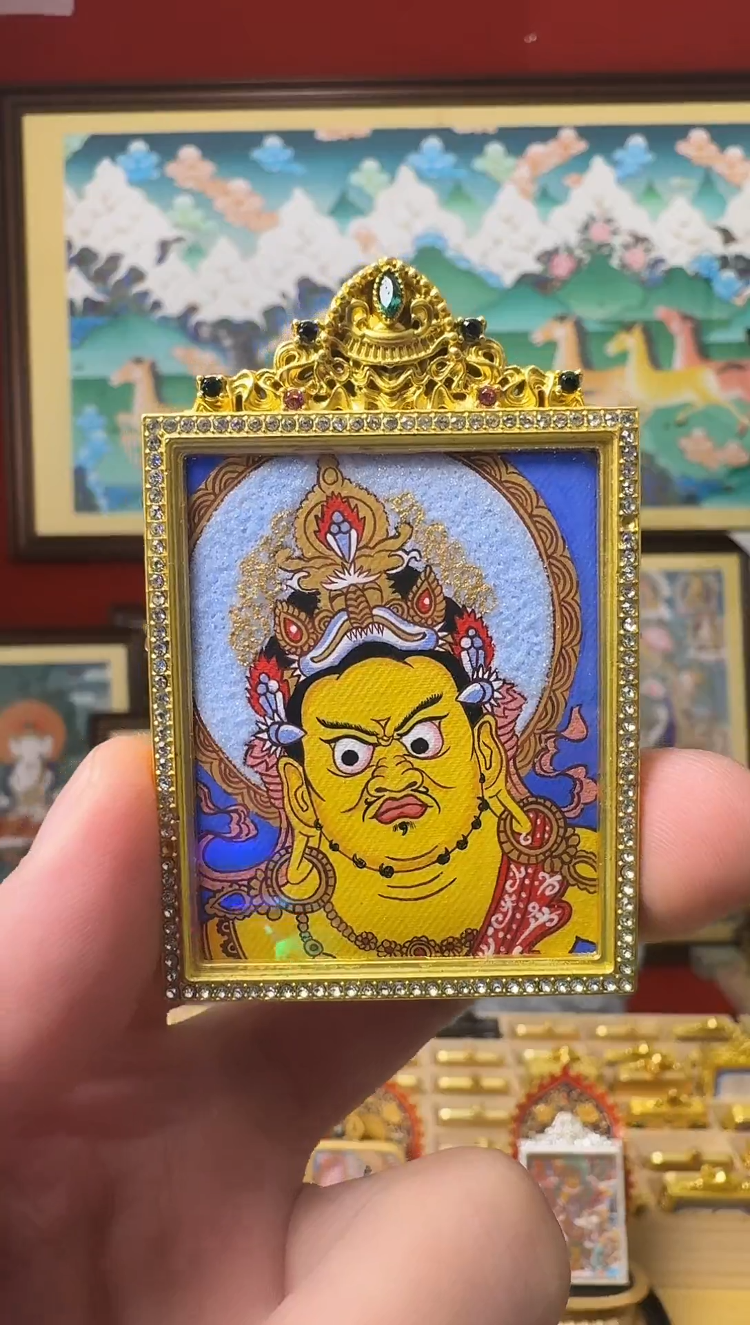 吊坠黄c-热贡纯手绘-刀刀