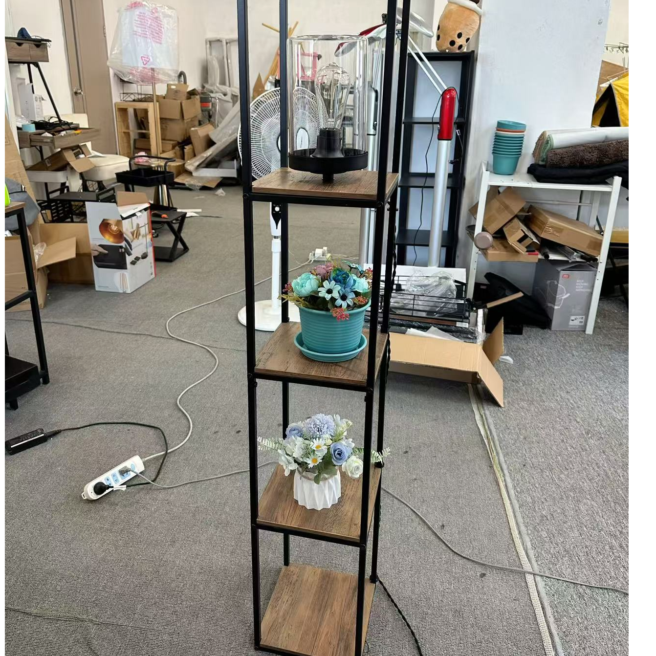 【库存】FUL04四层落地摆件架/不含灯泡不带灯罩（24*24*138）