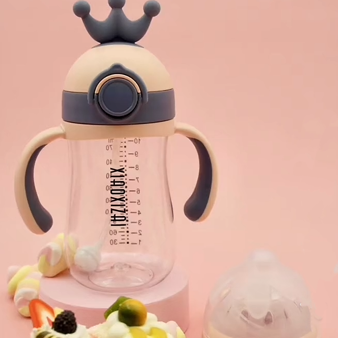 小希仔tirtan皇冠水杯防胀气宝宝婴幼儿奶瓶两用,不能水煮