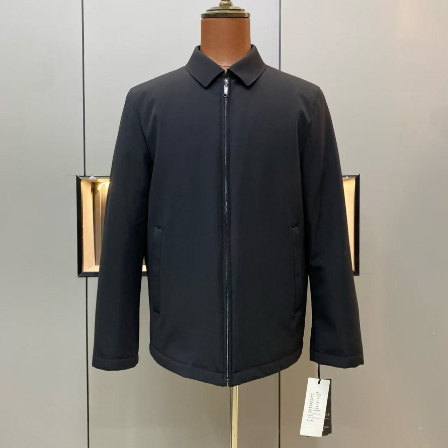 YB 137保暖免烫休闲风收口袖外穿男装黑色商务秋冬