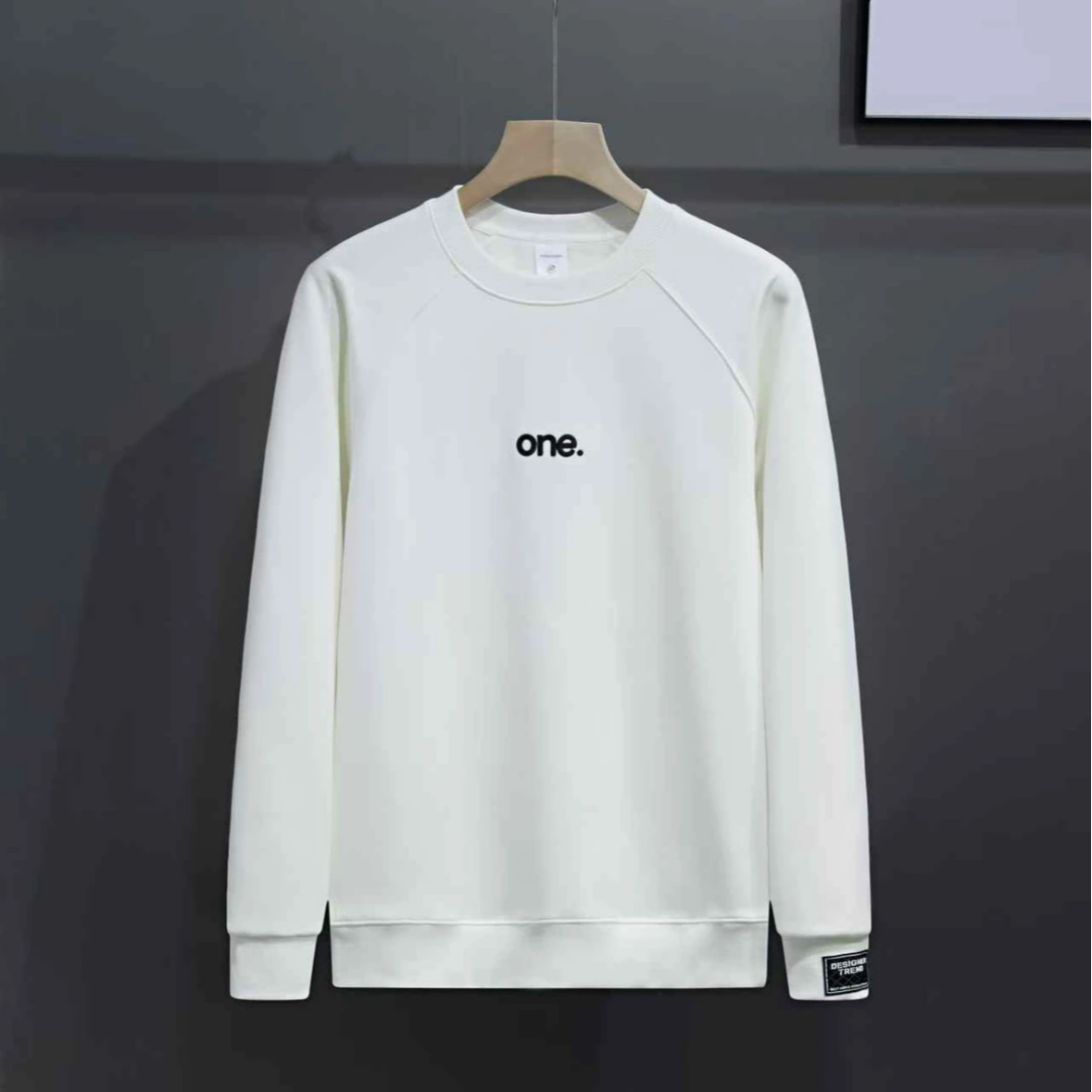 【加绒one刺绣卫衣】冬季新款立体字母插肩百搭上衣-16613