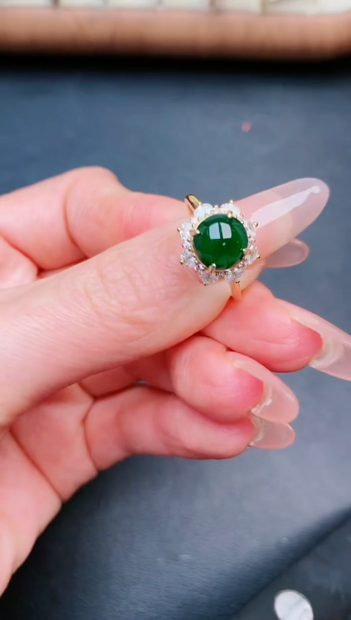 【闪购商品】翡翠戒指银S925镶嵌....