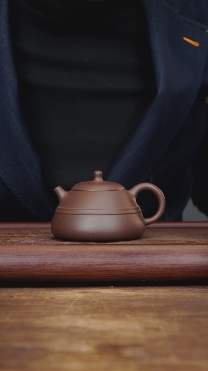 【闪购商品】紫砂茶壶200ml 国工ZTY线韵 紫泥