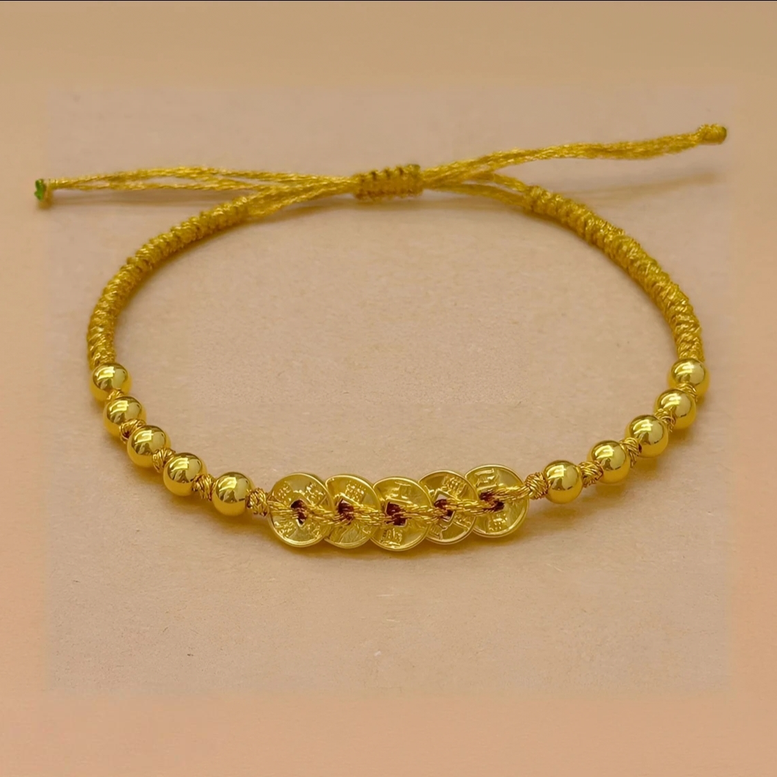 【杰哥严选】足金五帝币金珠DIY手工编织（一件）LAZ390