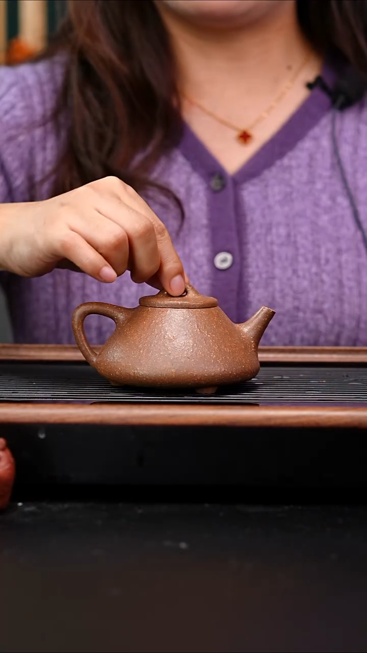 茶壶紫砂宝山降坡8目粗砂子冶石瓢200