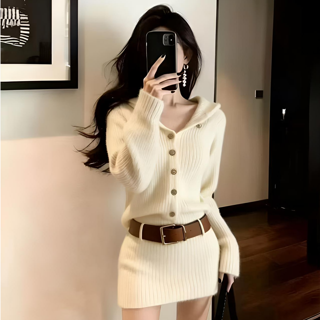 纯欲风气质显瘦百搭甜辣设计感套装