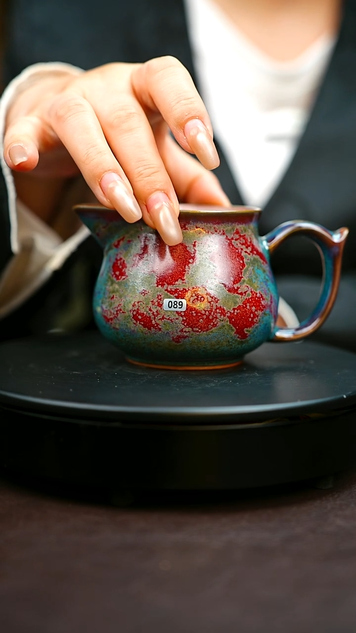 089#原矿钧瓷炉钧釉公道杯