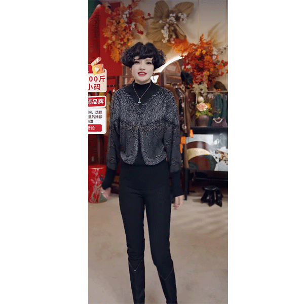 满77  时尚气质春秋休闲宽松中长款女士上衣