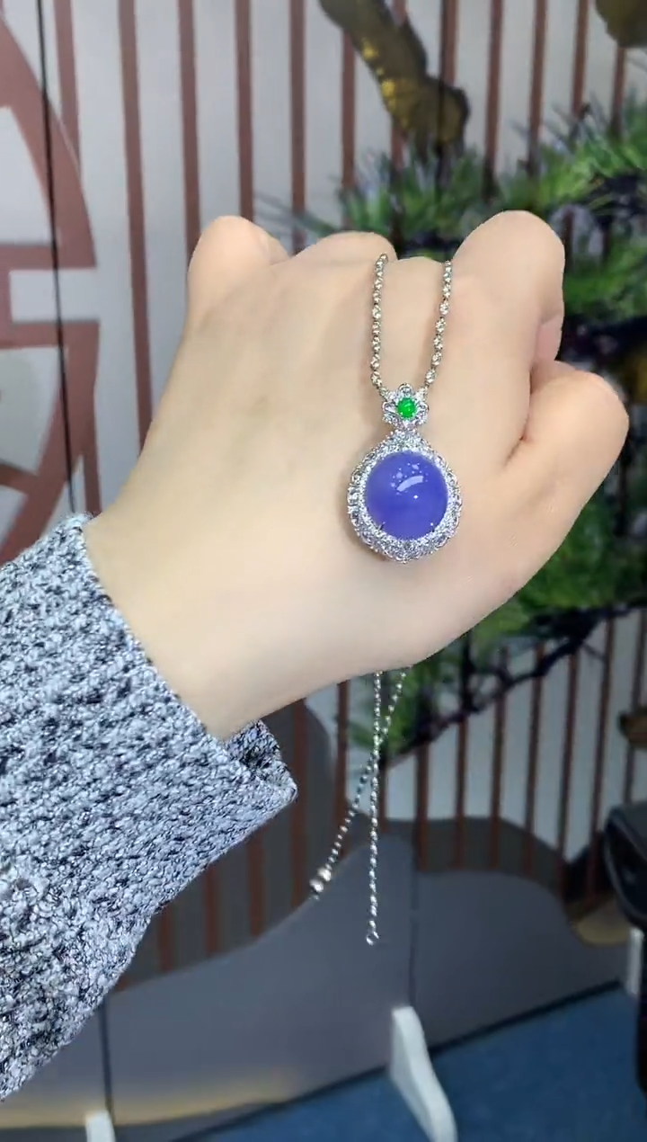 【闪购商品】翡翠吊坠(不含链)18K金镶嵌601-中国好珍宝