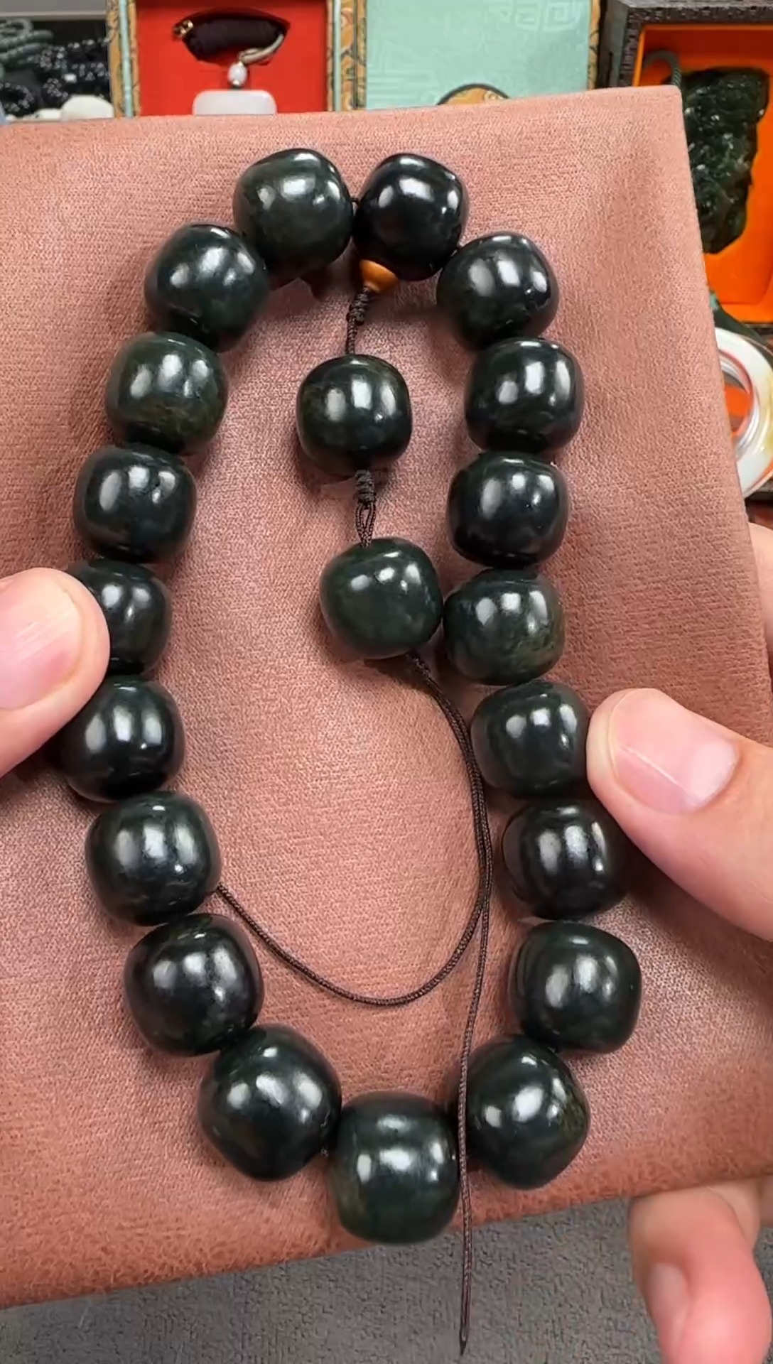 手串未镶嵌和田玉凹**界和田玉精品老型手串